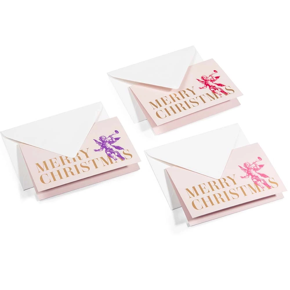 Christmas card set of three angels mini
