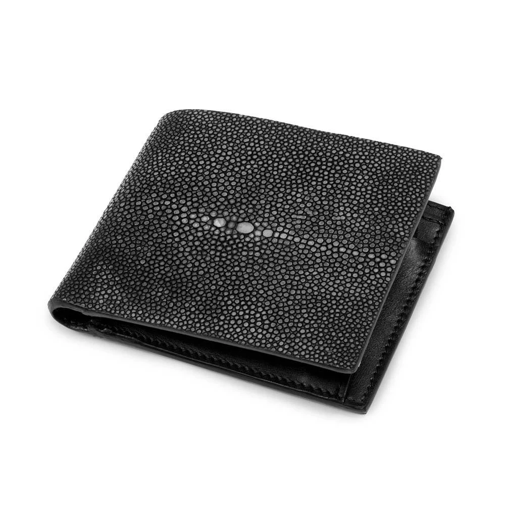 portemonnaie_mit_muenzfach_rochenleder_22 Wallet with Coin Pocket, stingray leather, dark blue