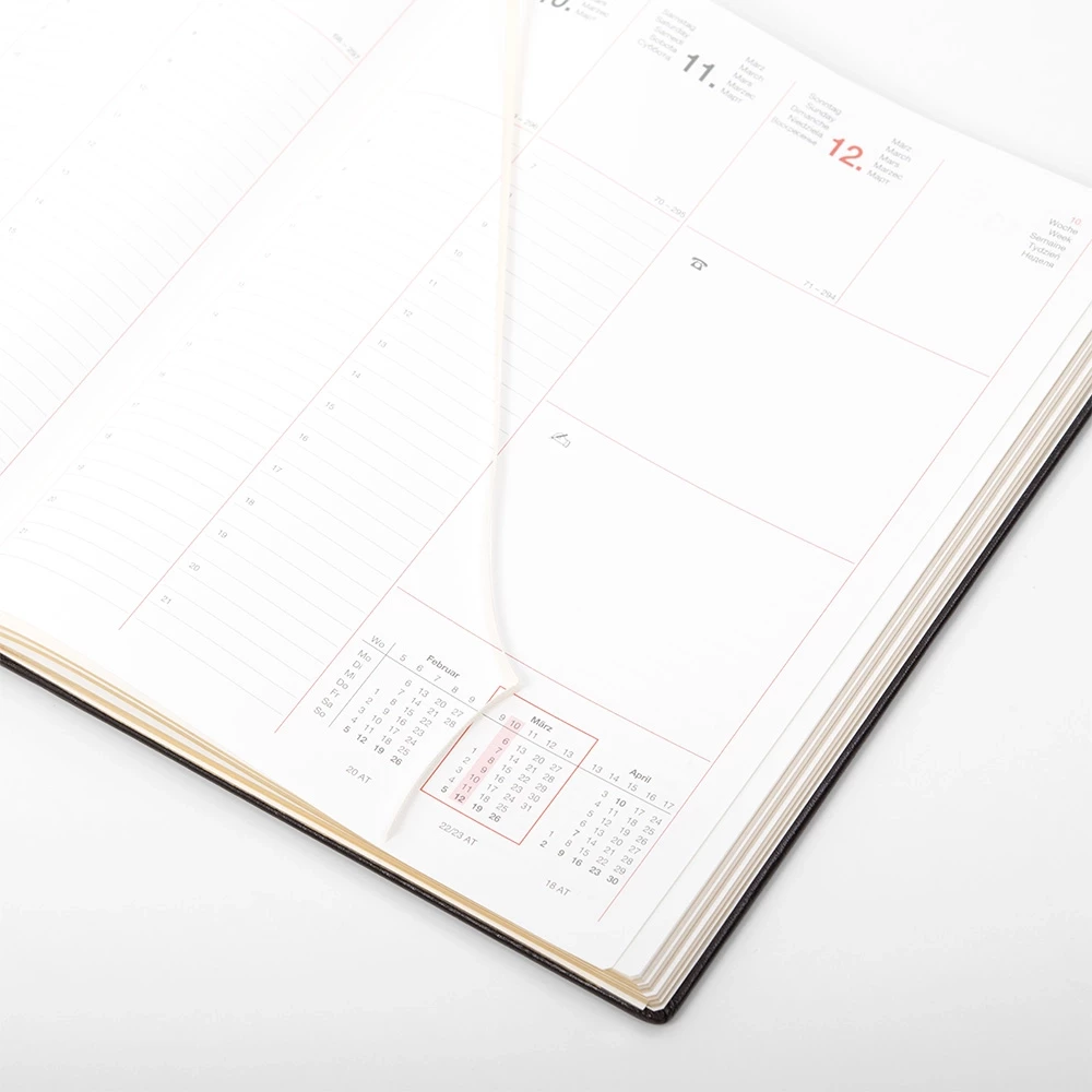 Office weekly calendar 2026 TeBeskin onyx black