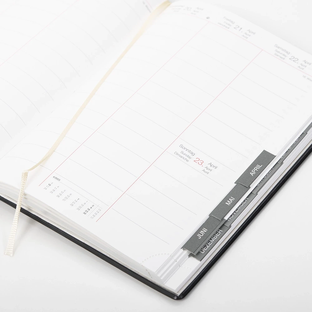Konsul weekly calendar 2026 faux leather TeBeskin bordeaux