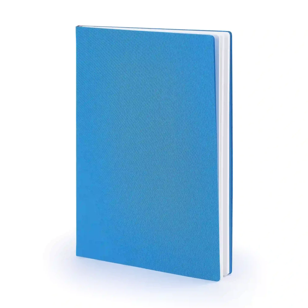 Notebook A4, linen, Turquoise, blank