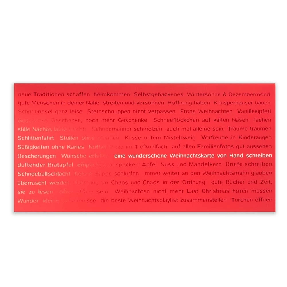Christmas card wishes for Christmas pure velvet red