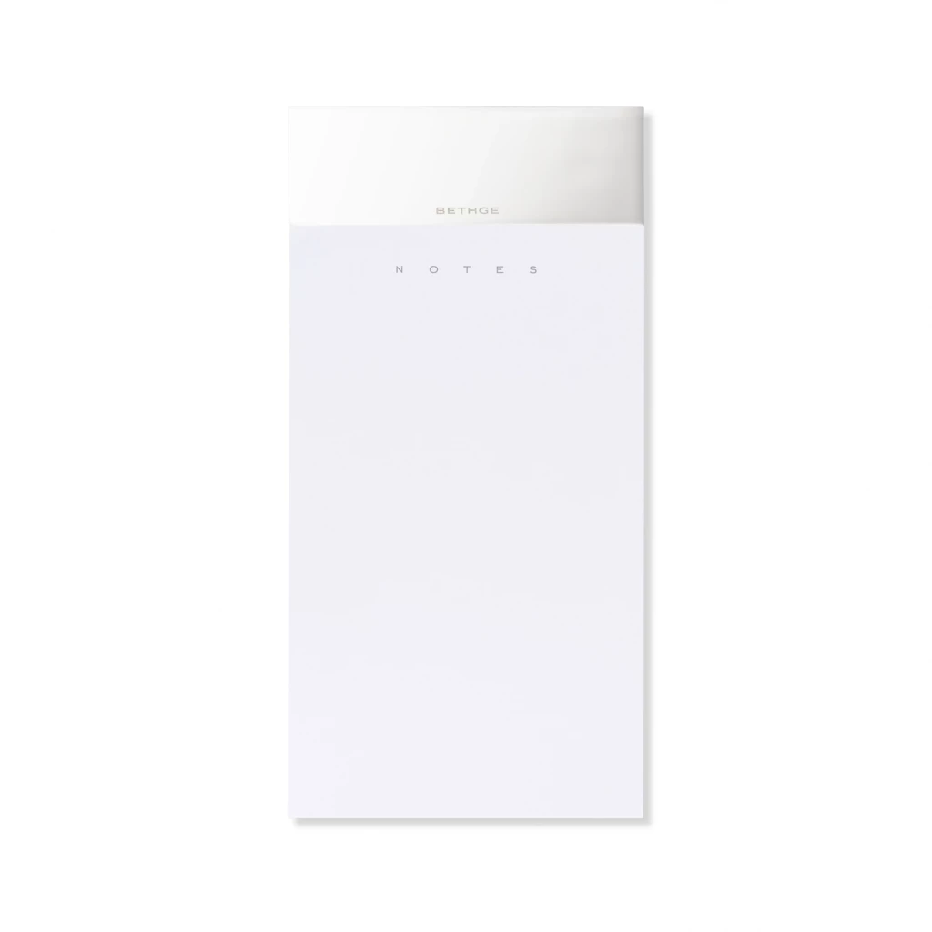 Notepad with metal strip, Silver Notes, small 7.5 x 15 cm