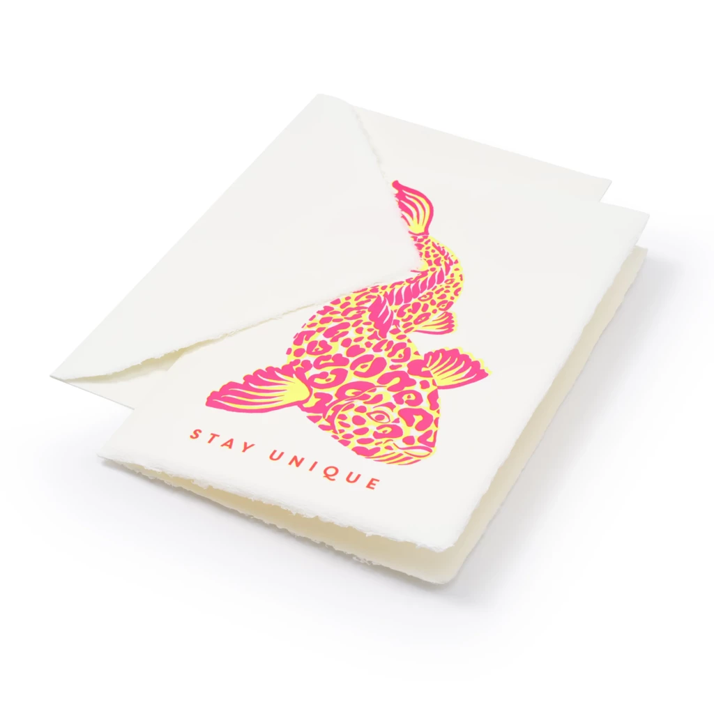Greeting card Stay Unique, laid paper