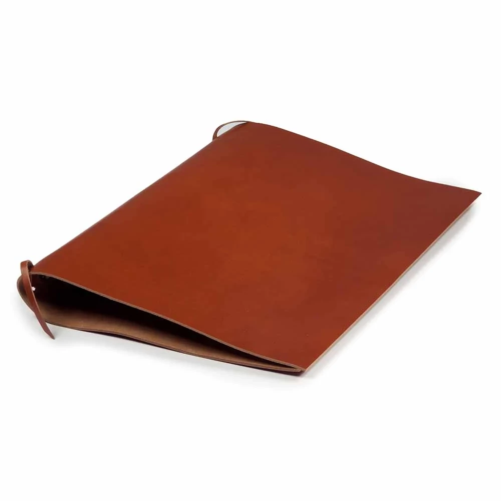 Ring Binder, A4, 4-ring mechanism, leather, orange