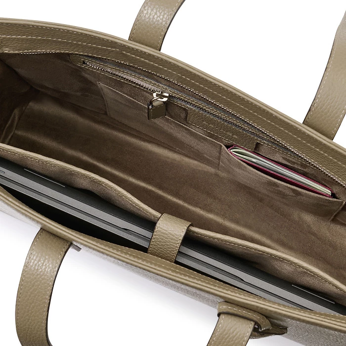 Business Shopper Tote Bag – Taupe Leather