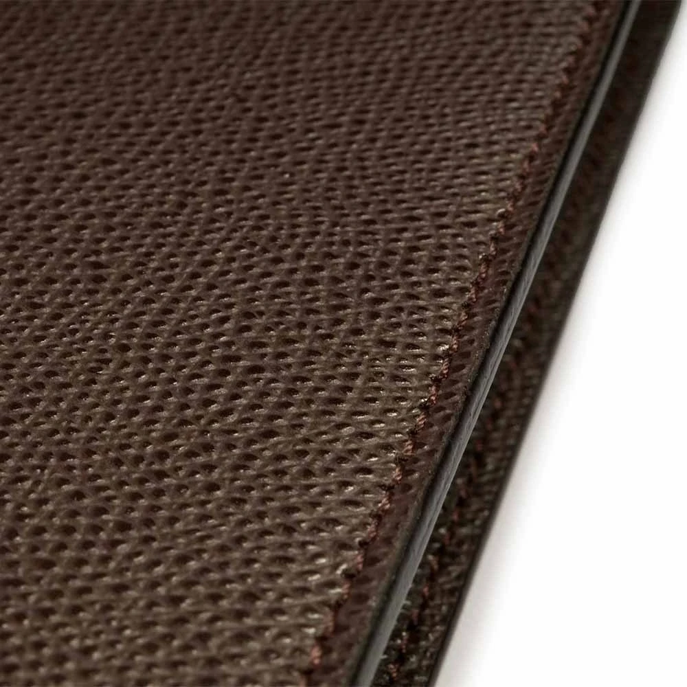 Book cover for DIN A4 books, leather, dark brown