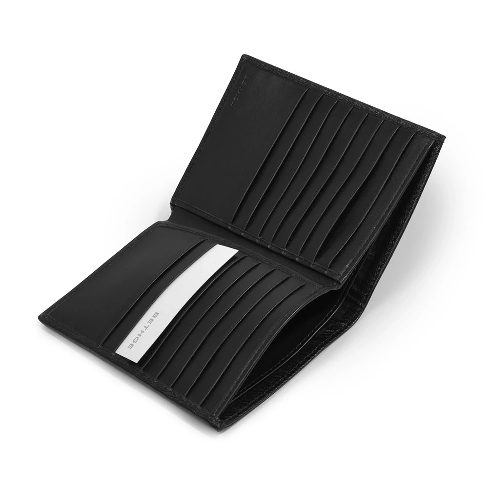 Slim Wallet, 16 cc, Saffiano leather, black