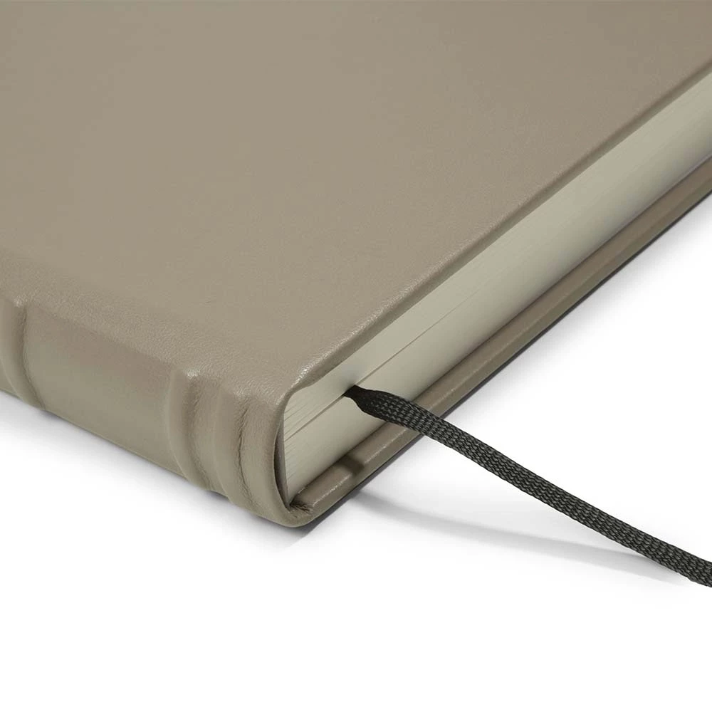 Guest Book, 144 pages, leather, A4, taupe