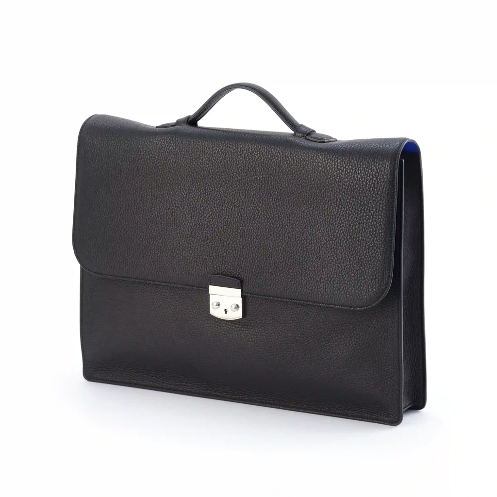 Deer leather briefcase, slim