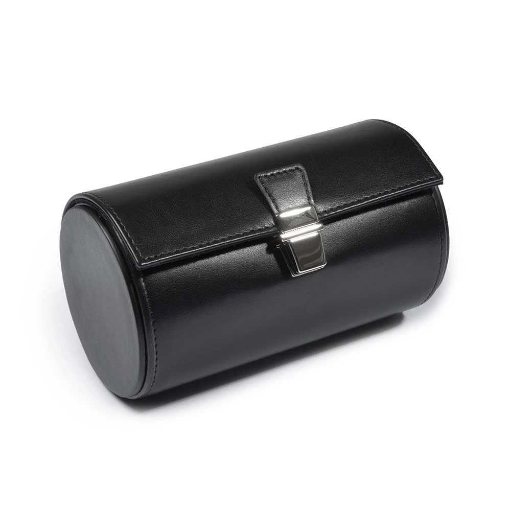 Watch Roll Case for 2 Watches, nappa leather, black