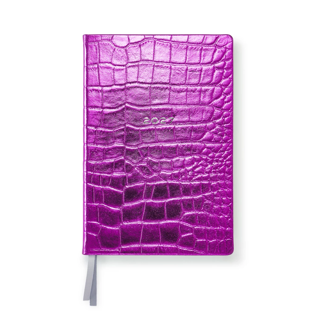 Daily Planner 2027 Wild Pink Leather
