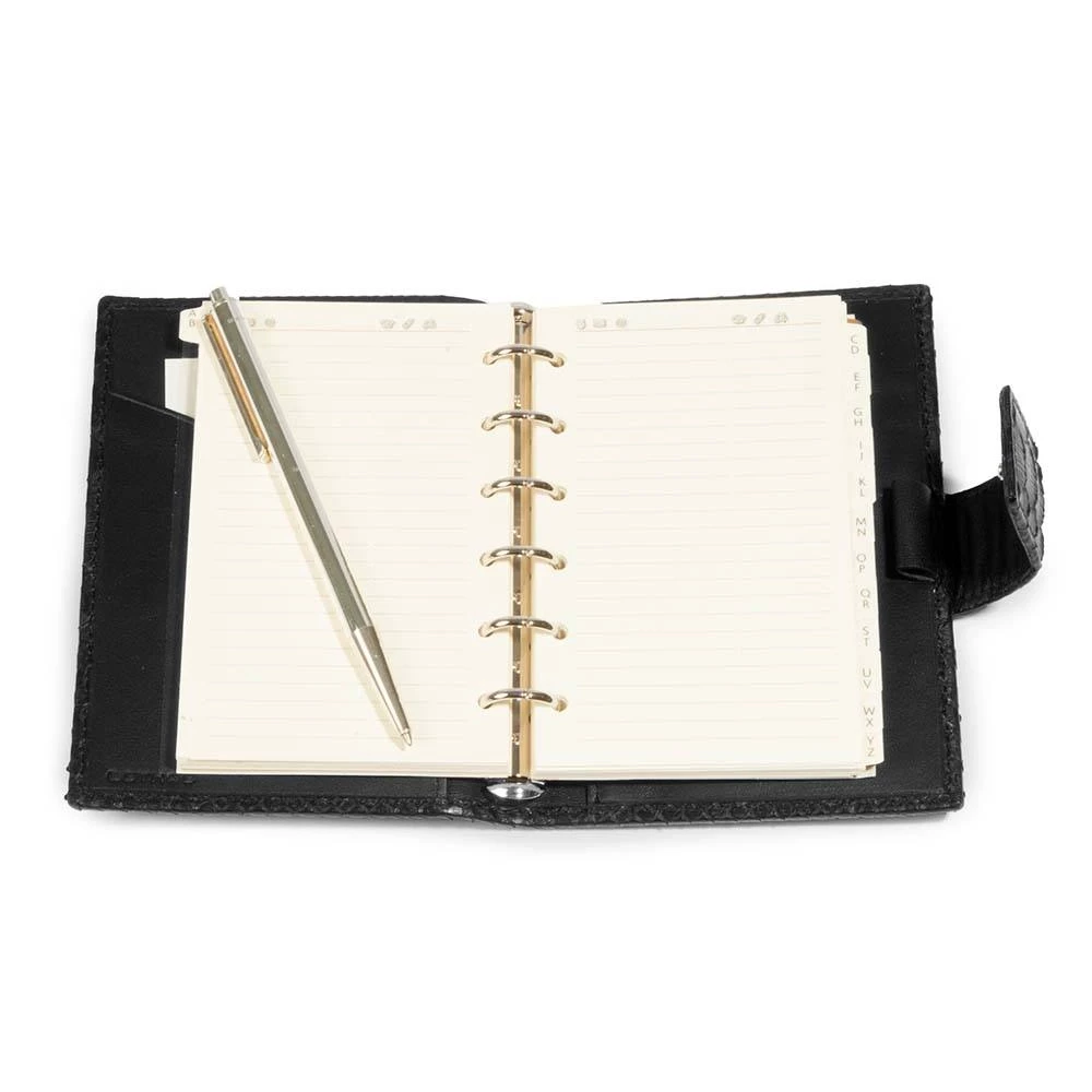 Pocket Organiser, python leather, black