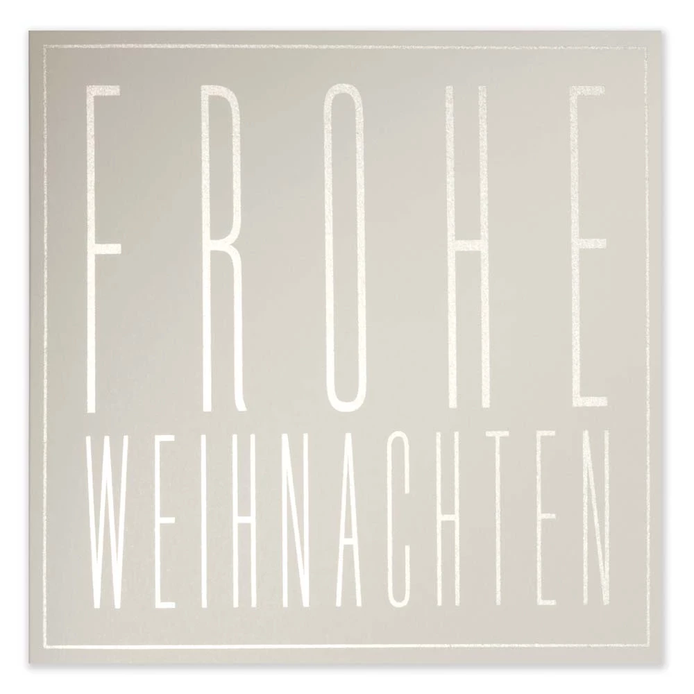 Christmas card Typo Frohe Weihnachten Pure Sand