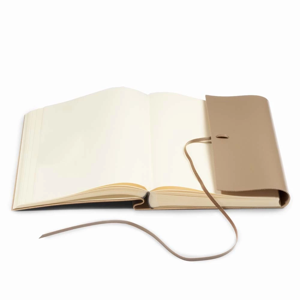 Photo Album, 50 pages, leather cover, 23x30 cm, latte