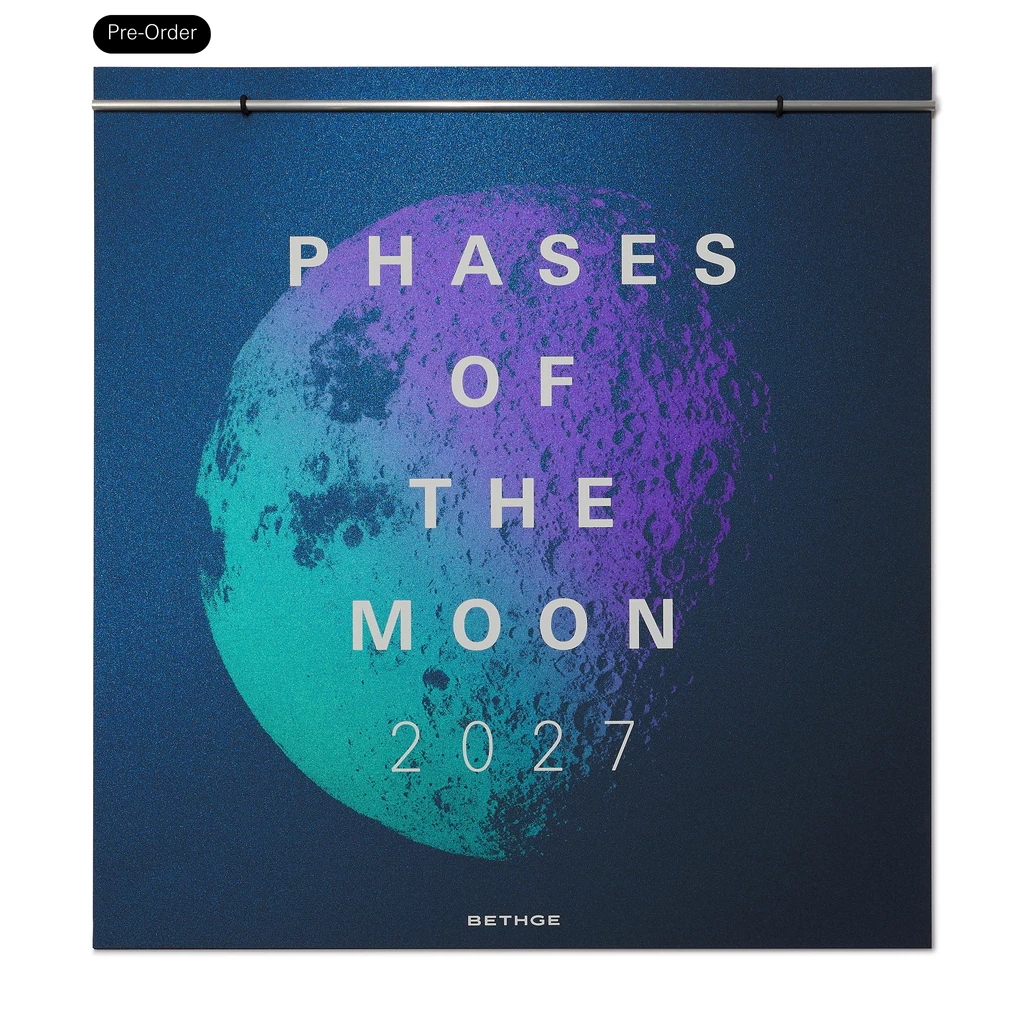 Wall calendar 2027 – Moon Phases, screen print 