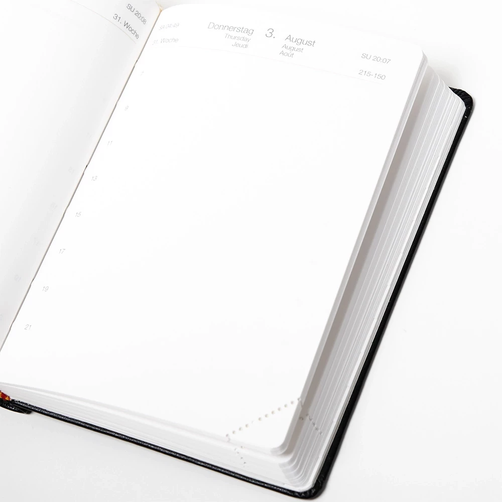 Edition T daily calendar 2026 faux leather TeBeskin bordeaux