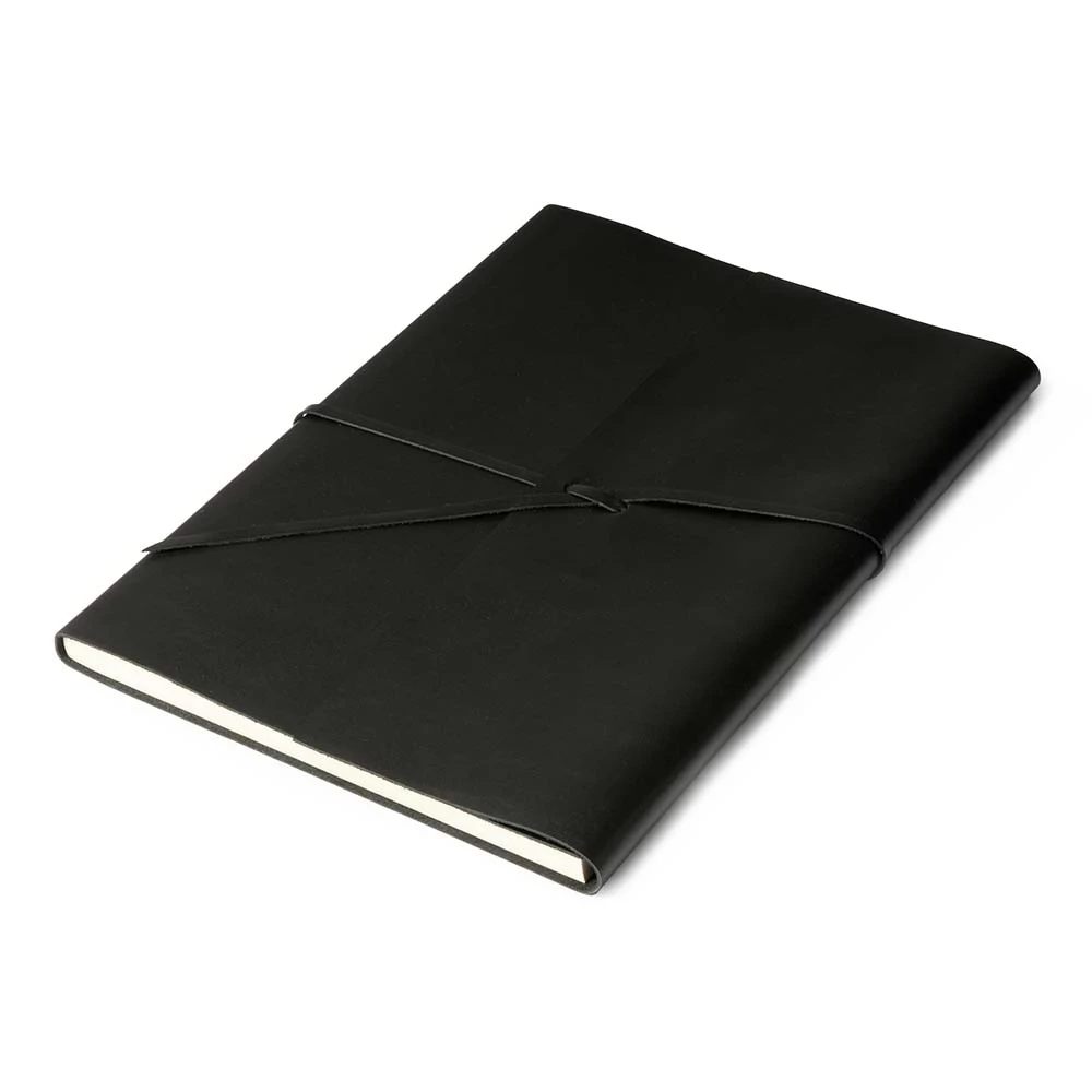 Notebook with Soft Cover, 96 pages, leather, A4, black