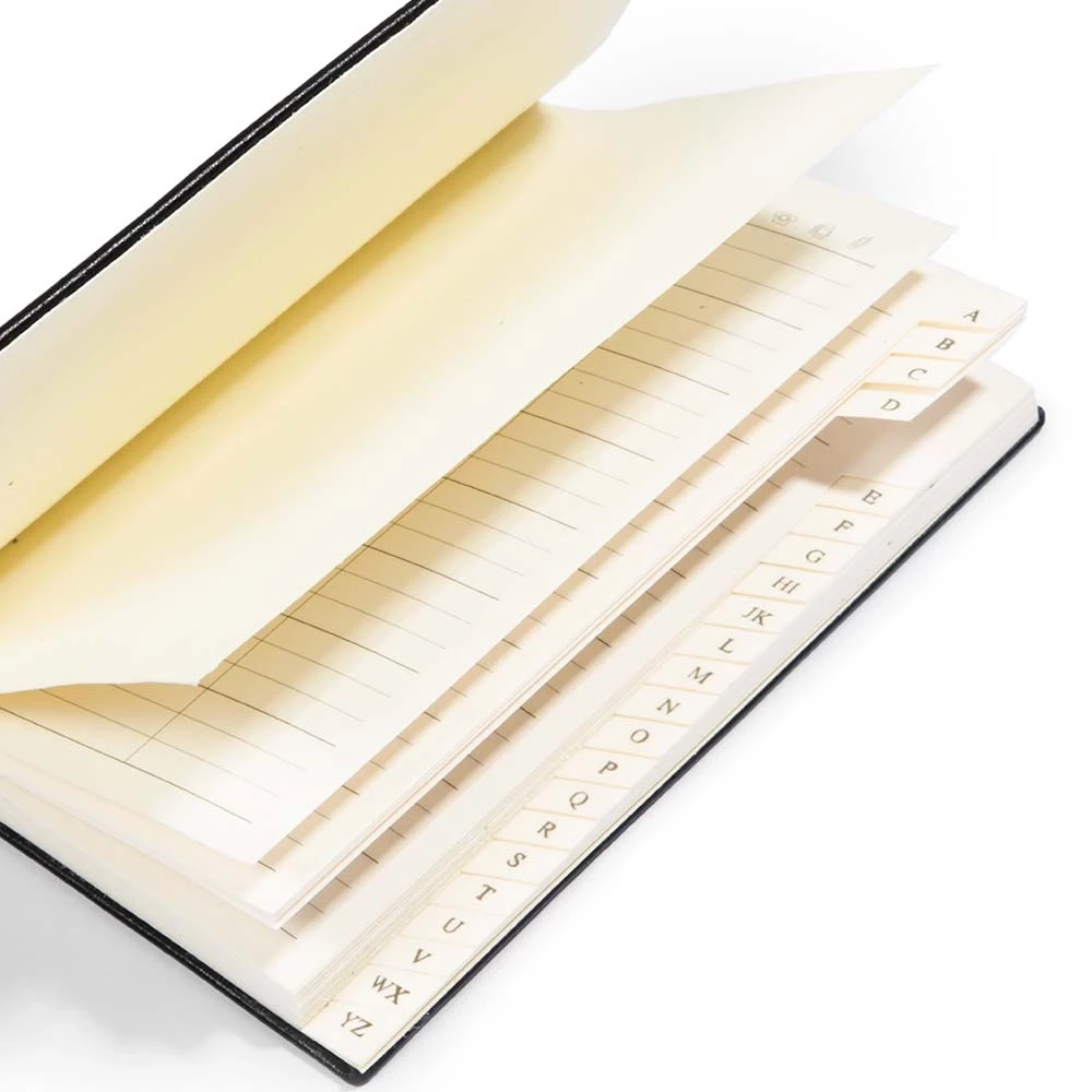 Address Book, nappa leather, black