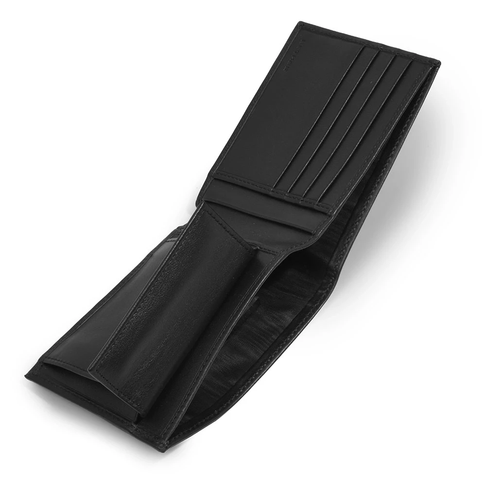 Wallet with Coin Pocket, nappa leather, wide, black