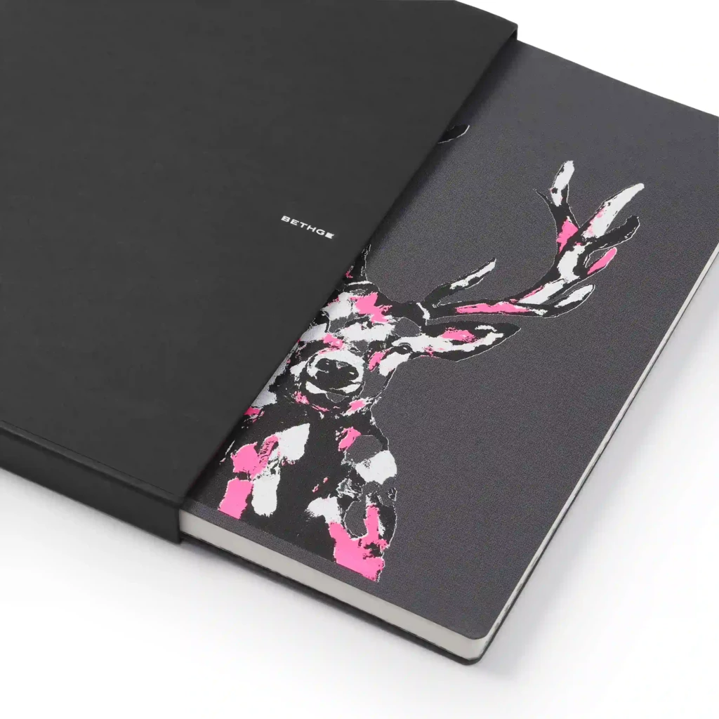 Hirsch Notebook A4, plain, granite