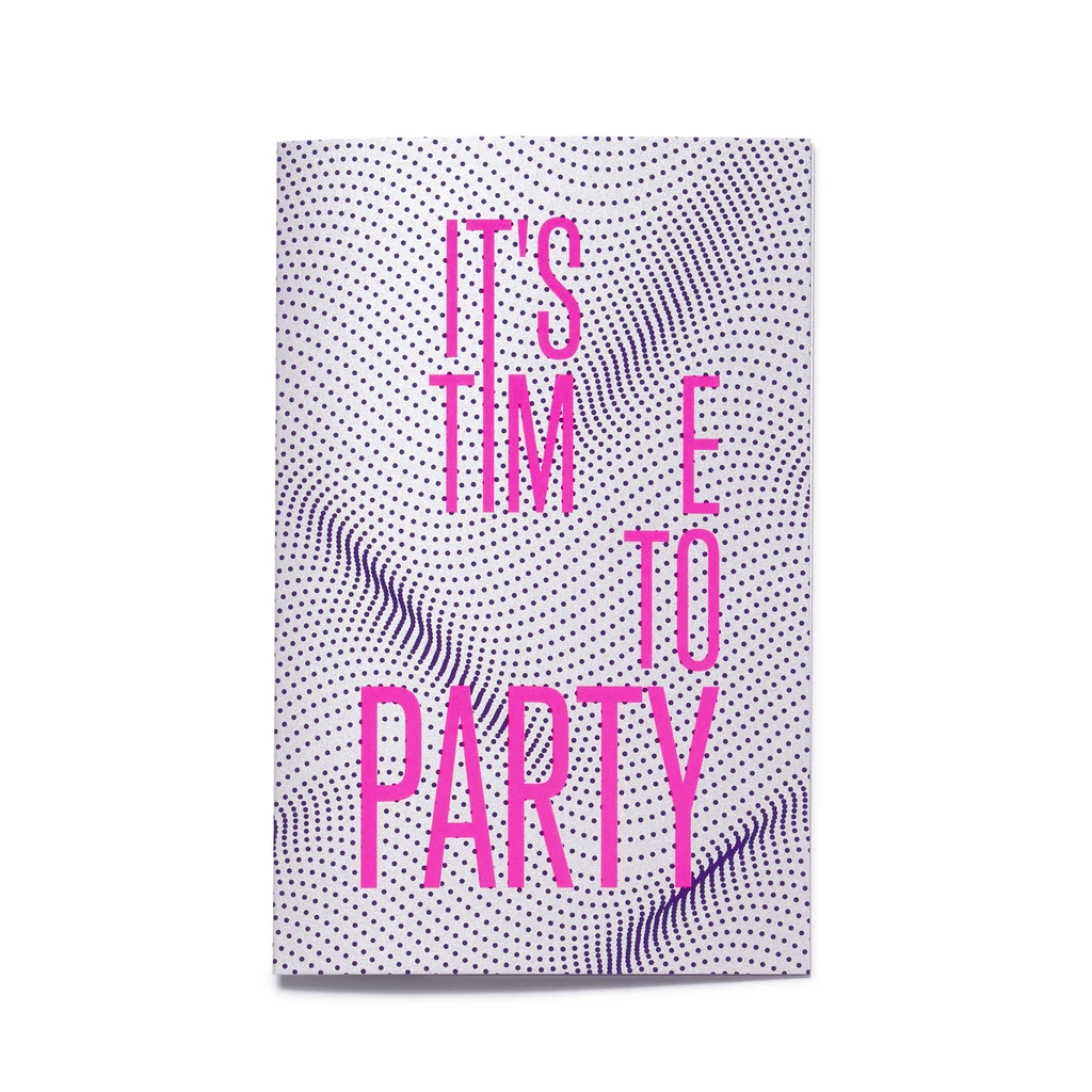 Greeting Card "It's time to party" Dots