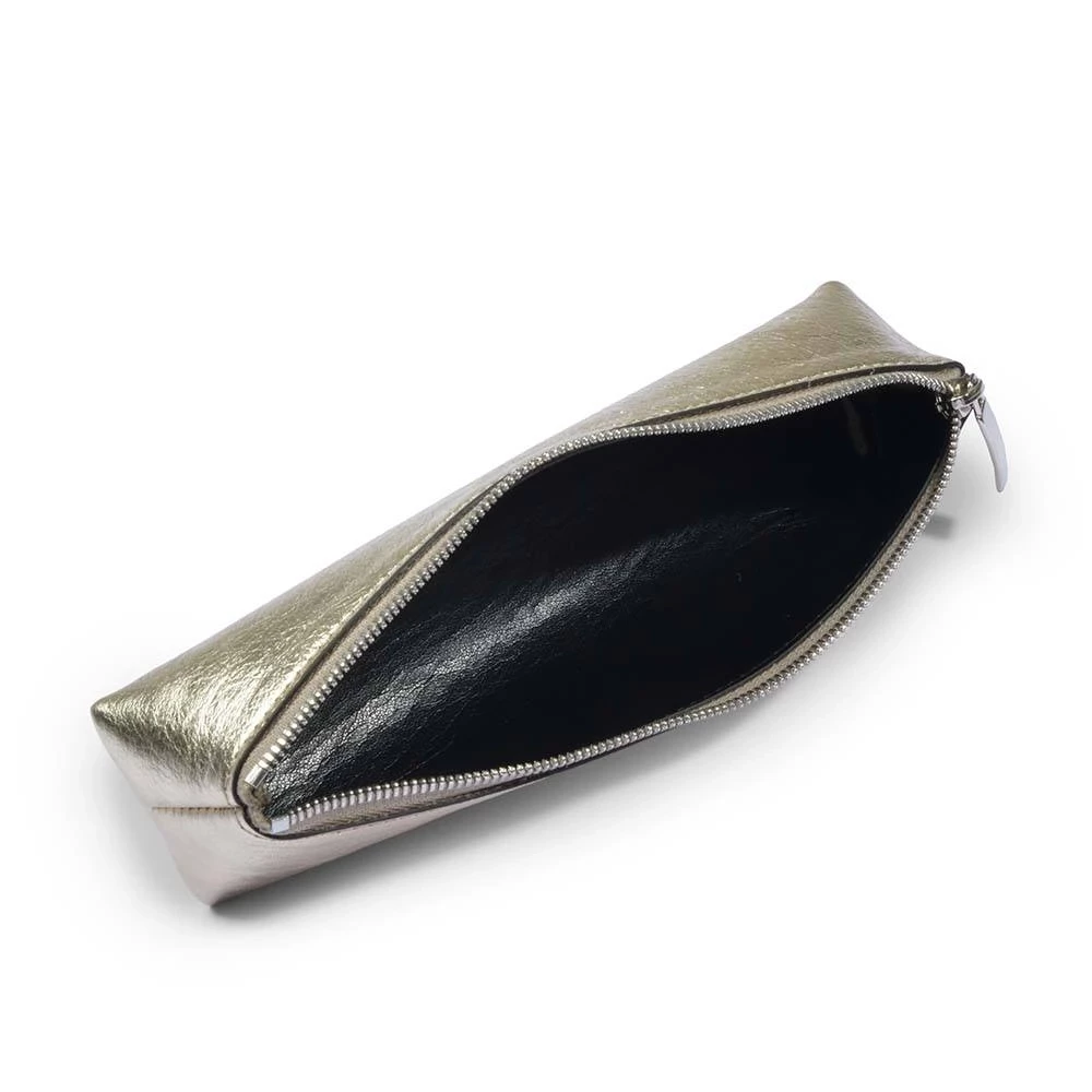 Pencil Case, leather Mos, platinum