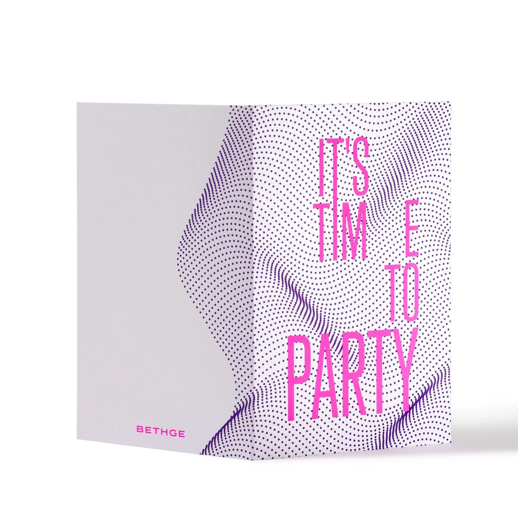 Greeting Card "It's time to party" Dots