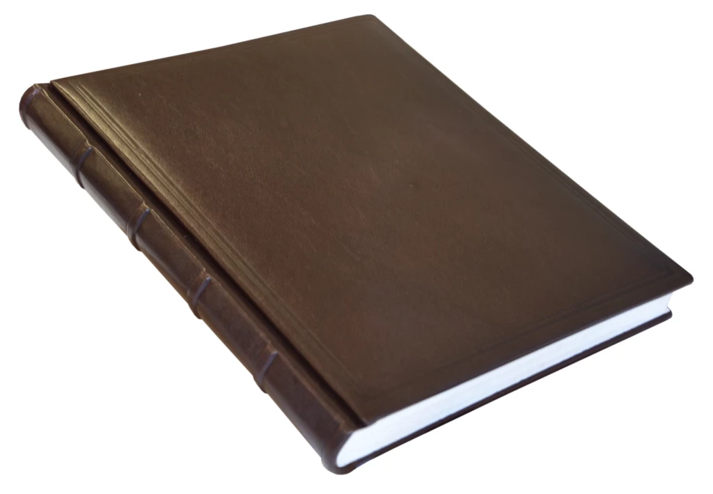 Gästebuch Ausgabe No. 1 Rindvollleder Verona kombiniert chestnut-braun Elefantenhautpapier