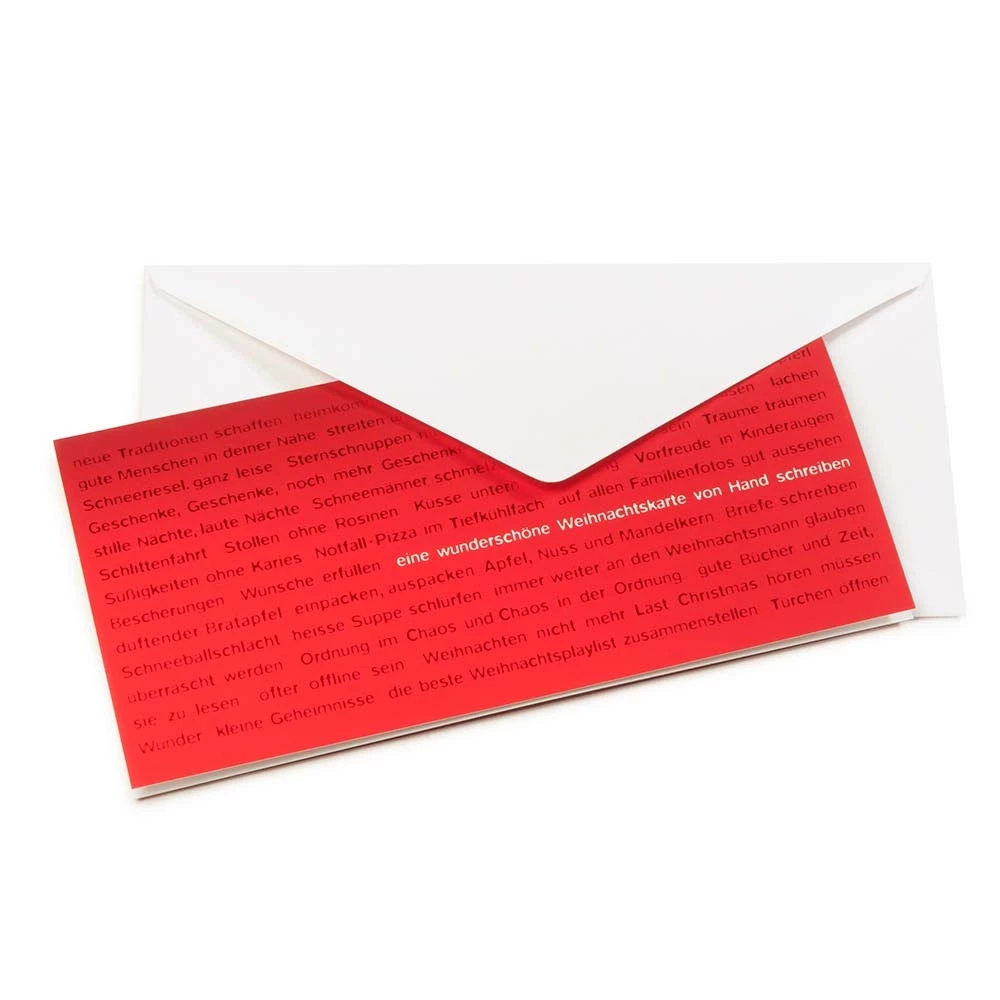 weihnachtskarte_wishes_for_christmas_pure_samt_rot_3 Christmas card wishes for Christmas pure velvet red