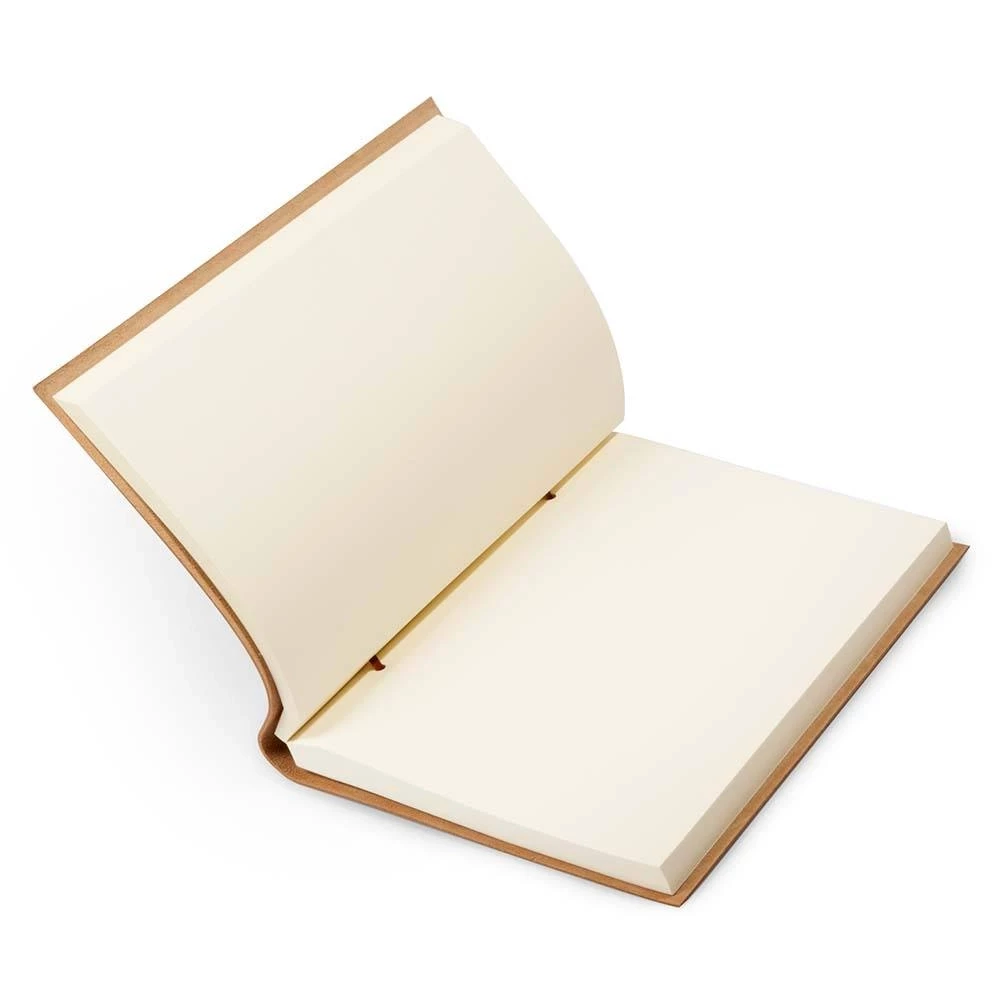 Sketchbook Quadernone, leather, large, tan