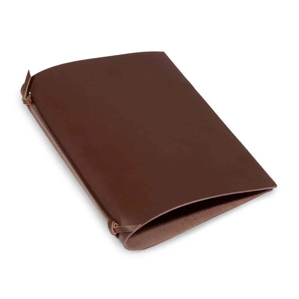 Ring Binder, A5, 4-ring mechanism, leather, dark brown