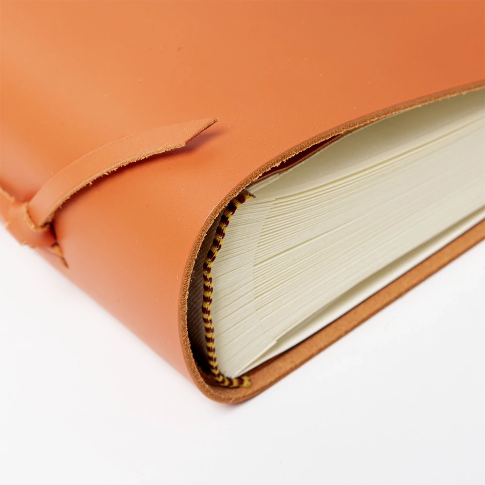 Photo Album, 50 pages, leather cover, 45x45 cm, orange