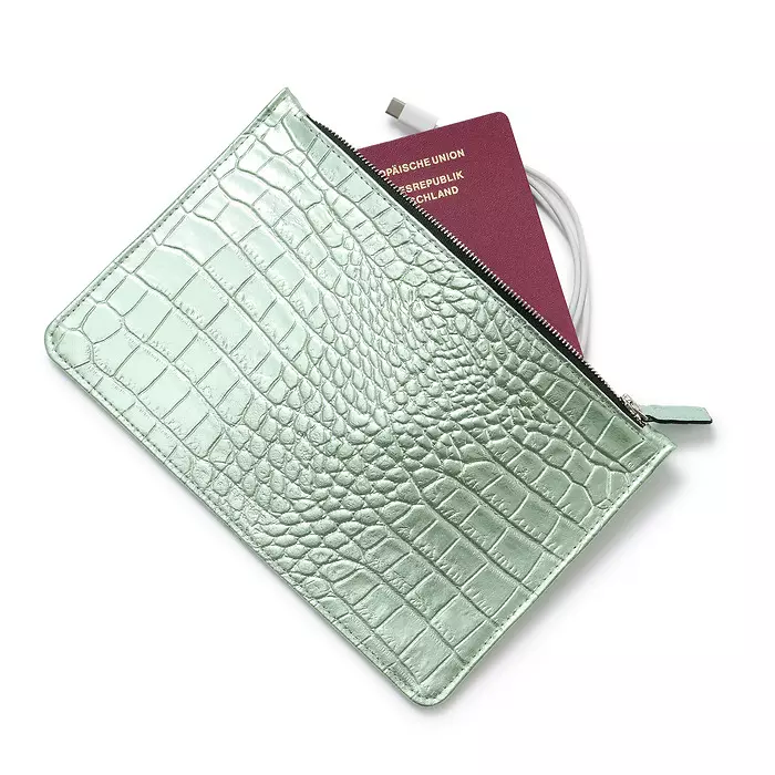 Zip Pouch – Wild Mint Leather