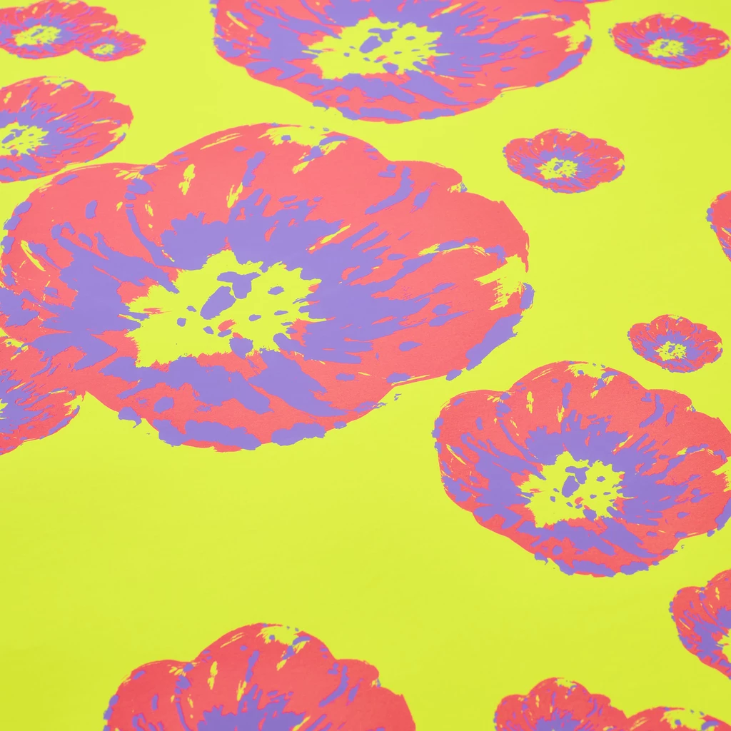 Wrapping paper Poppy pink/violet/yellow 50 x 70 cm, 3 sheets