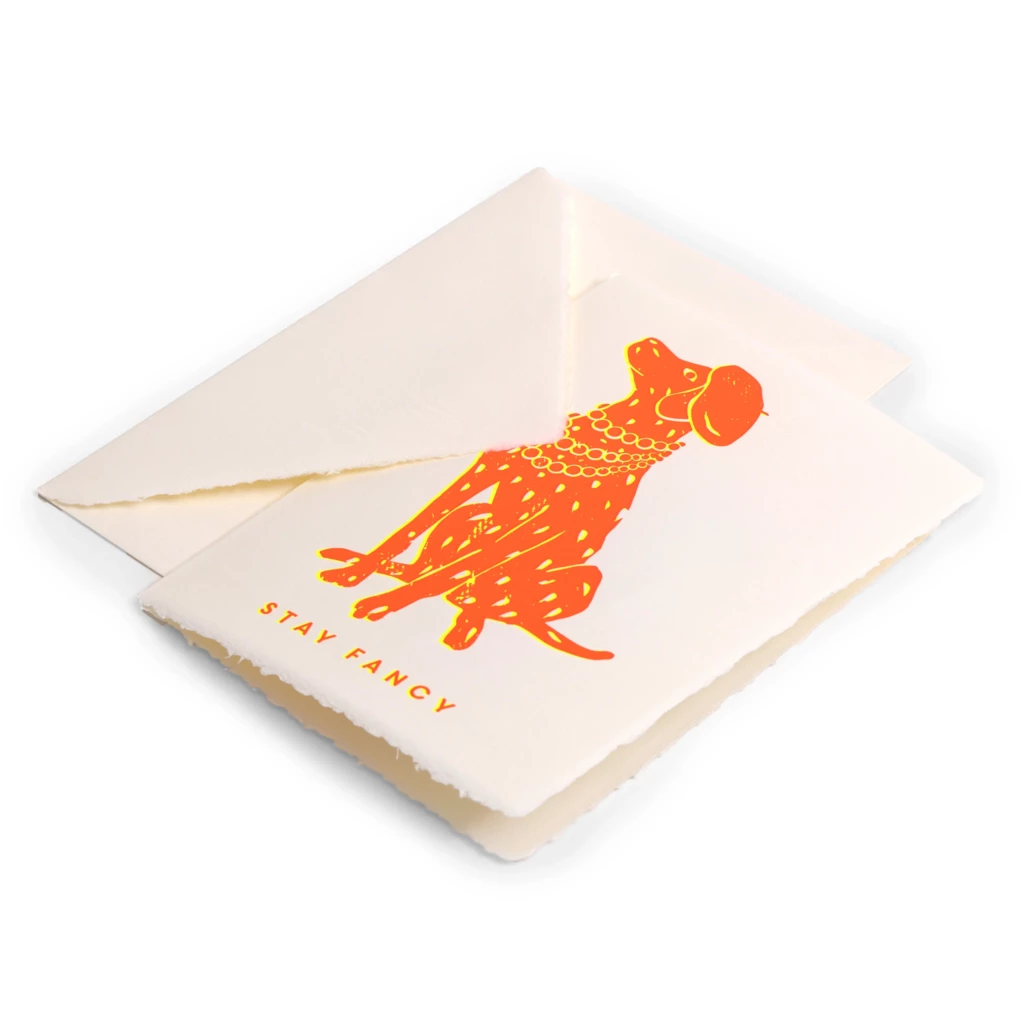 Greeting card stay fancy laid  paper