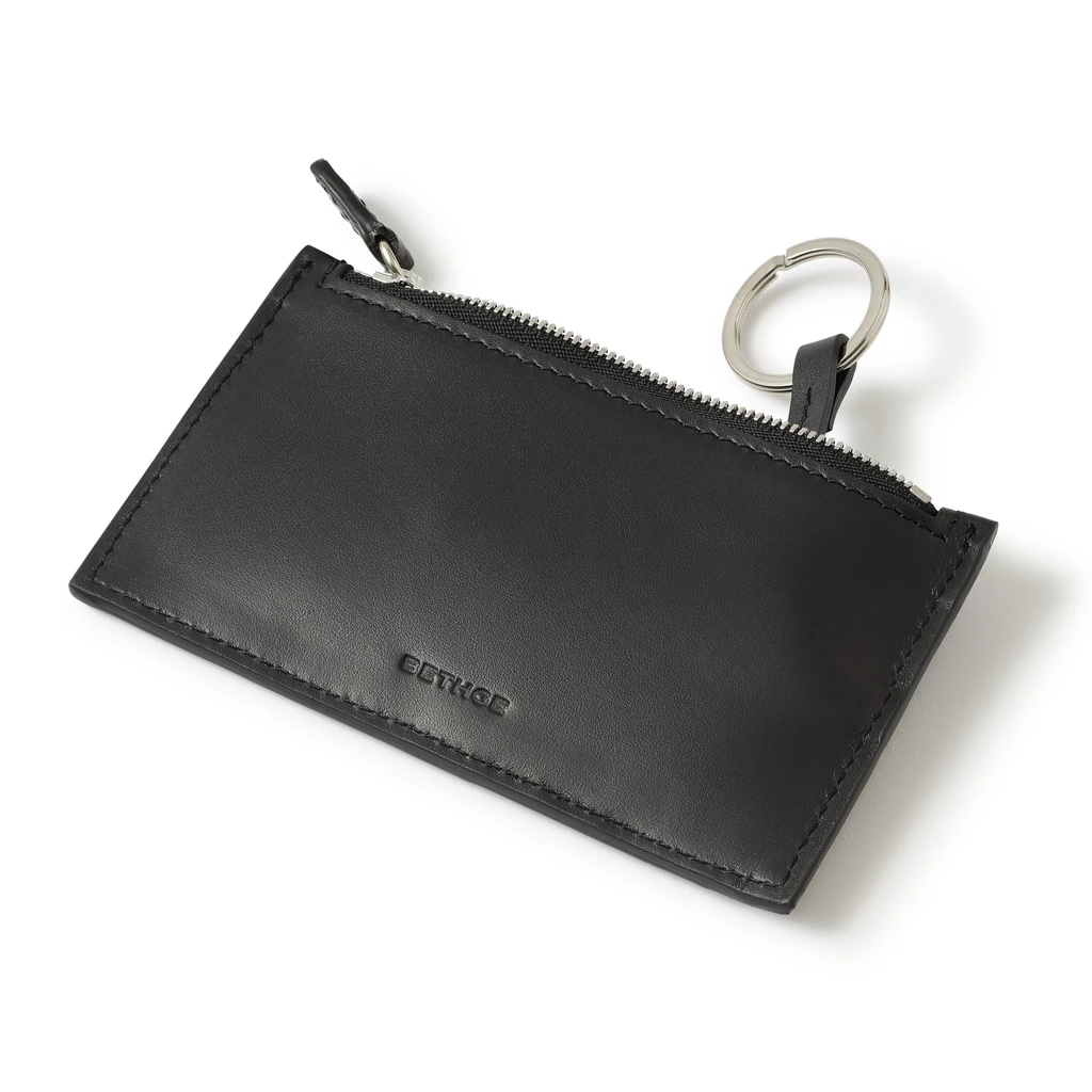 Card Holder with Key Ring, Alligator Leather