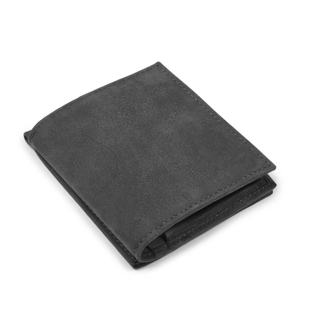 Wallet Doppio with Coin Pocket, leather wash, grey