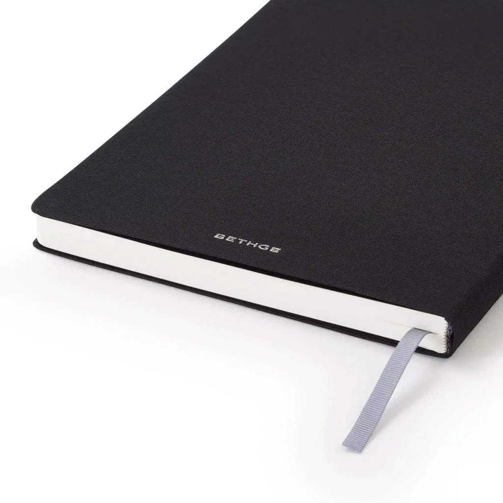 Notebook A5, linen, Black, blank