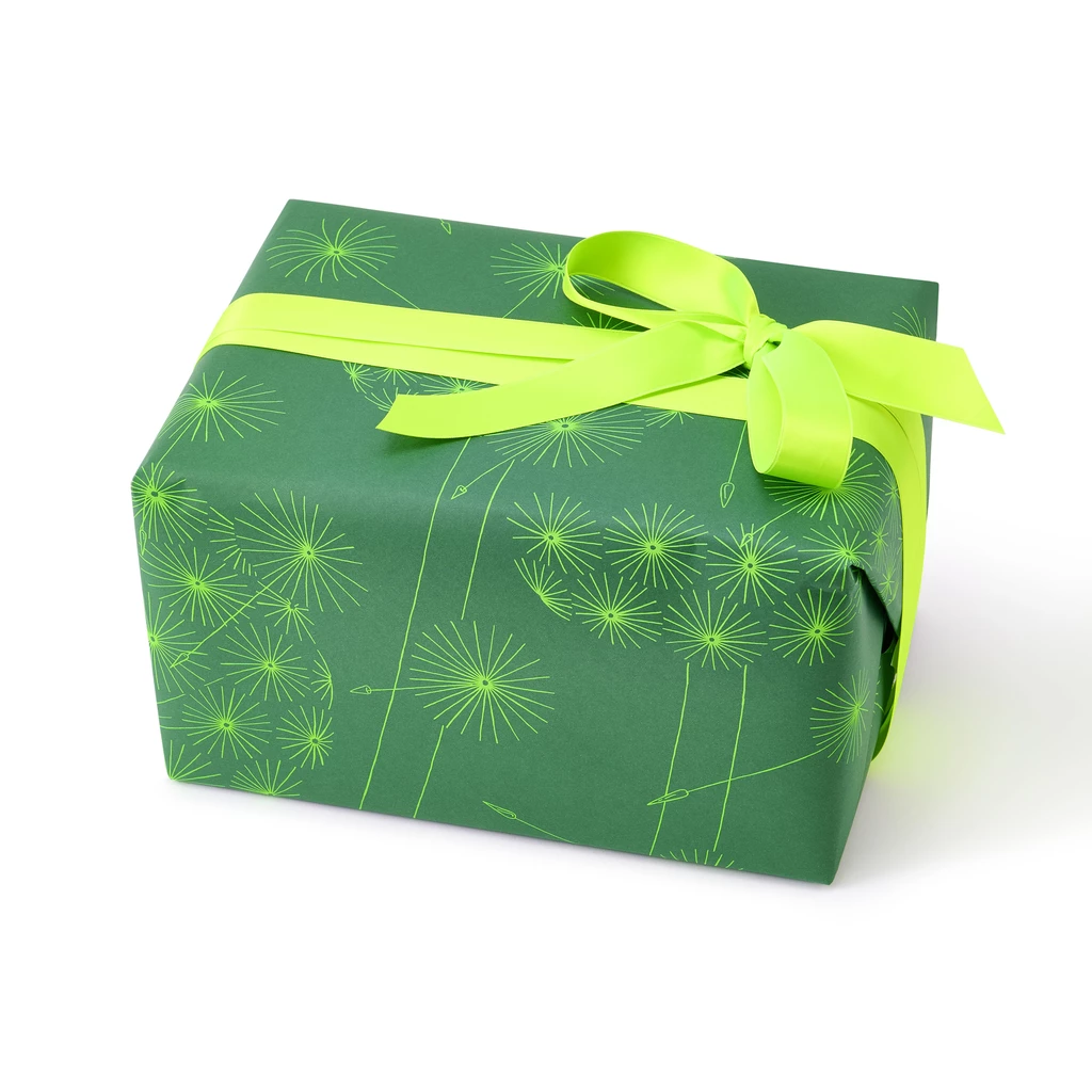 Wrapping paper dandelion green 50 x 70 cm, 3 sheets