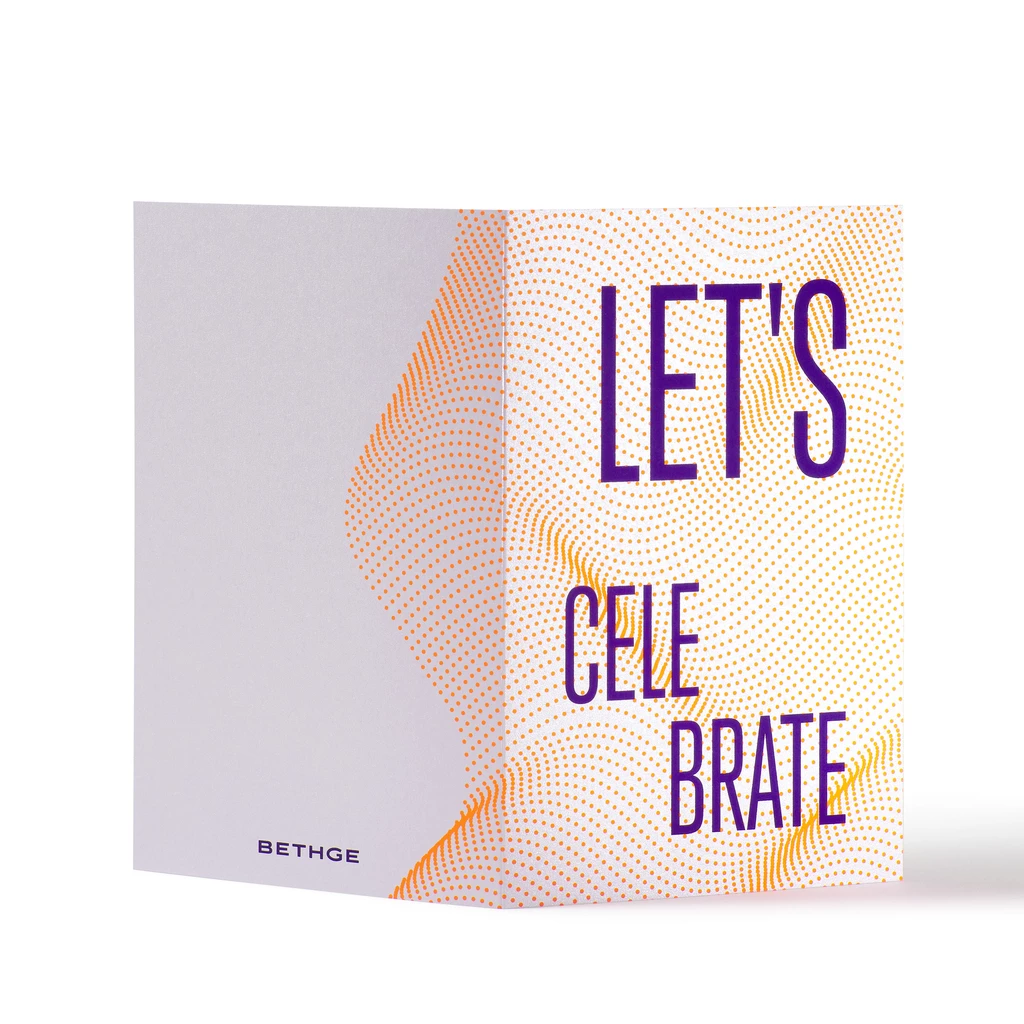 Greeting Card "Let's celebrate" Dots	 