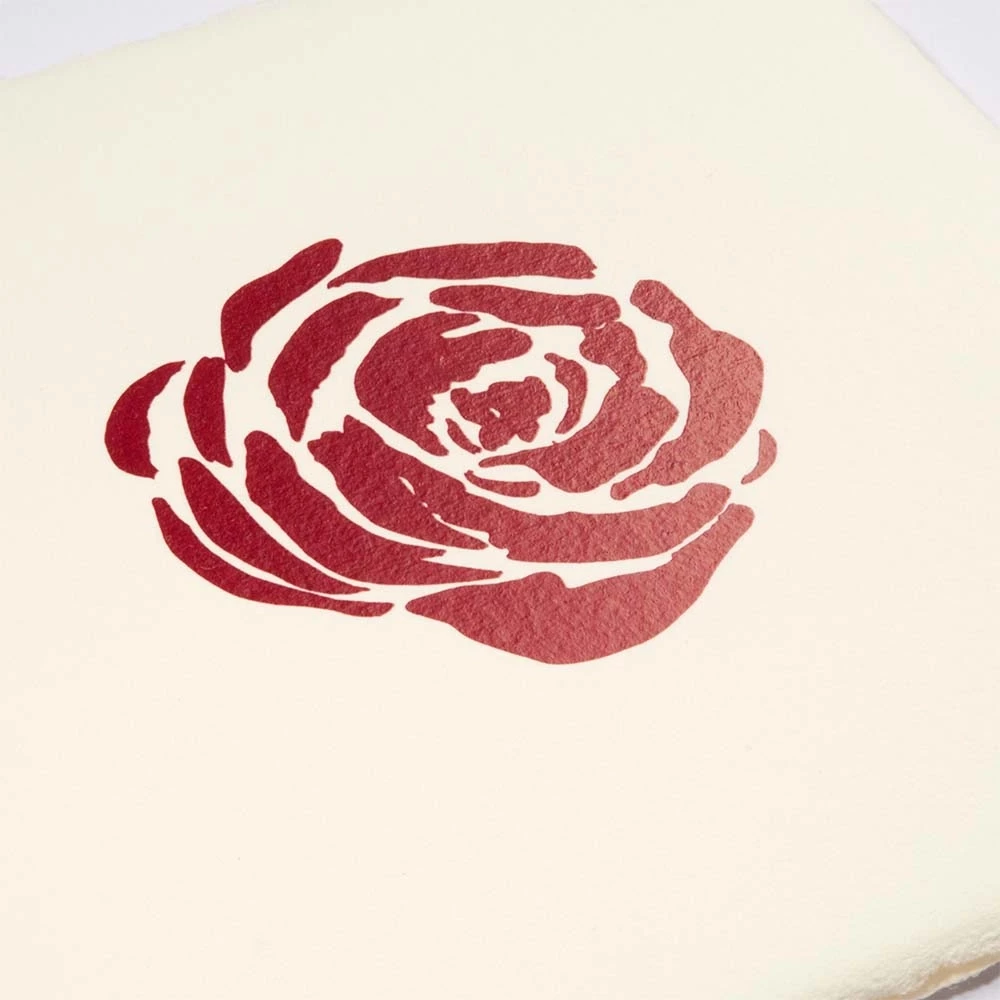 Rose Deckle-Edge Greeting Card