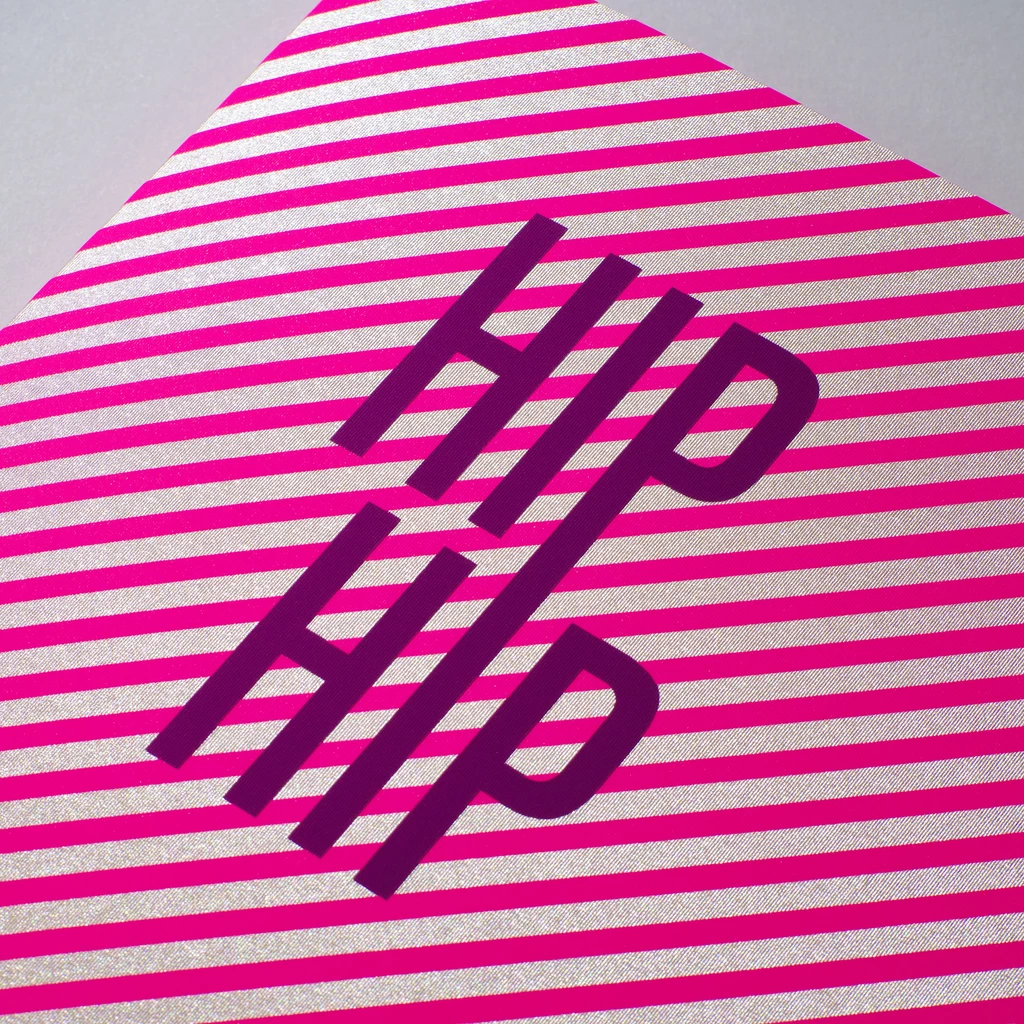 Greeting Card "Hip Hip Hooray" Lines	 