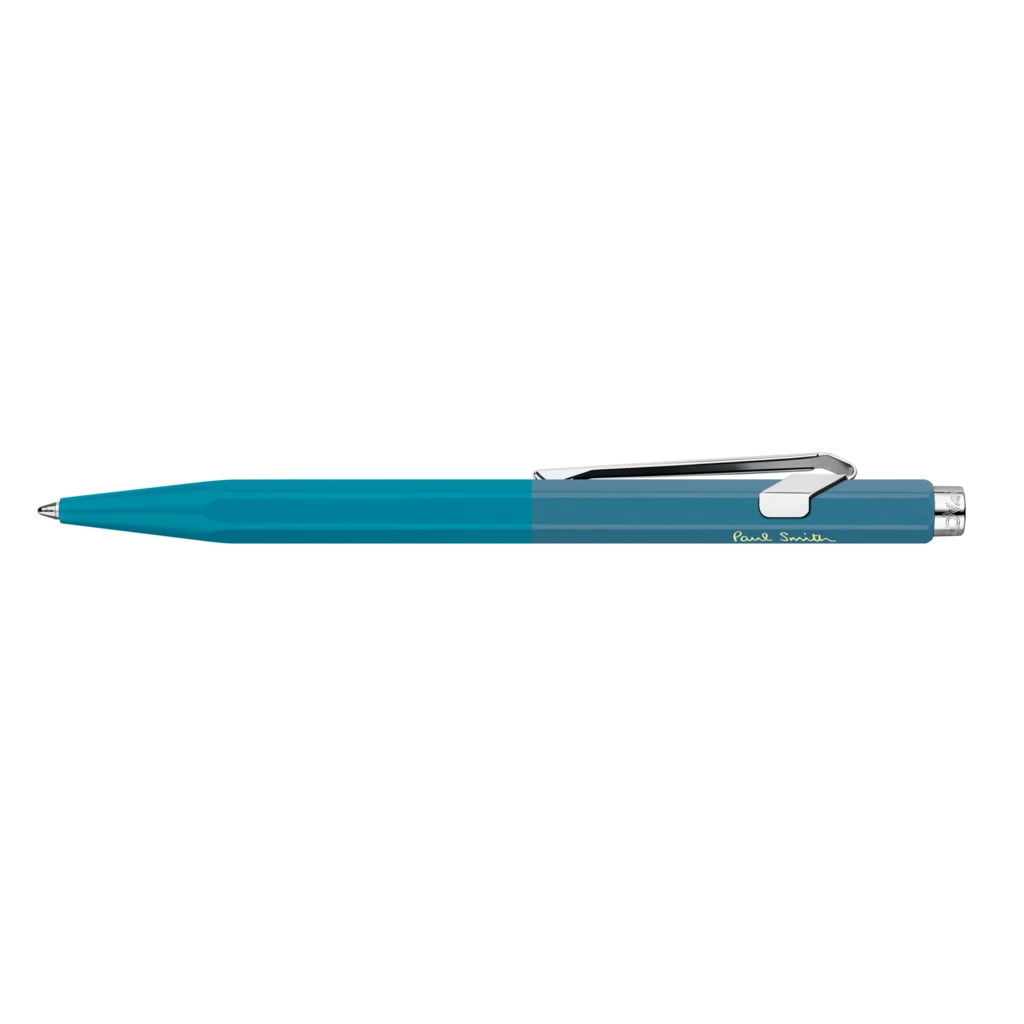 Caran d’Ache 849 Paul Smith Ballpoint Pen – Cyan/Steel