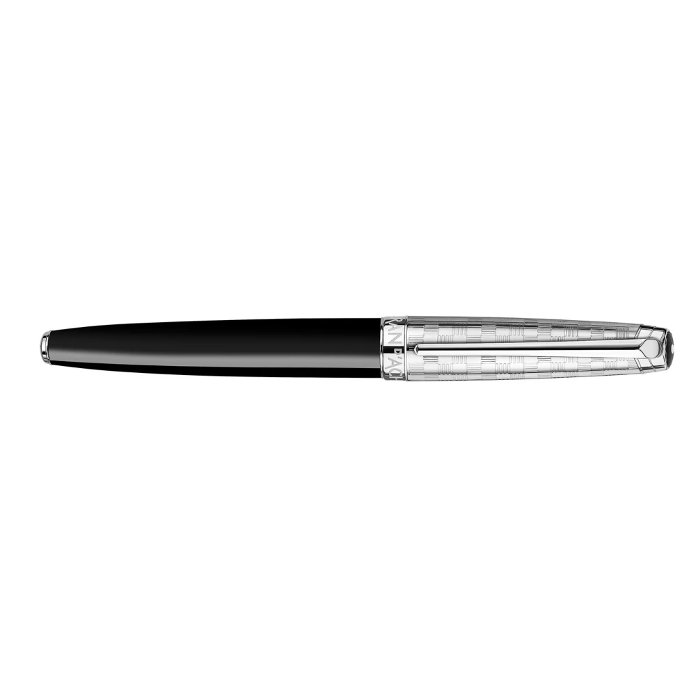 Caran d'Ache - Léman Damier - Set - Fountain Pen - Case - Silver - Black  - B