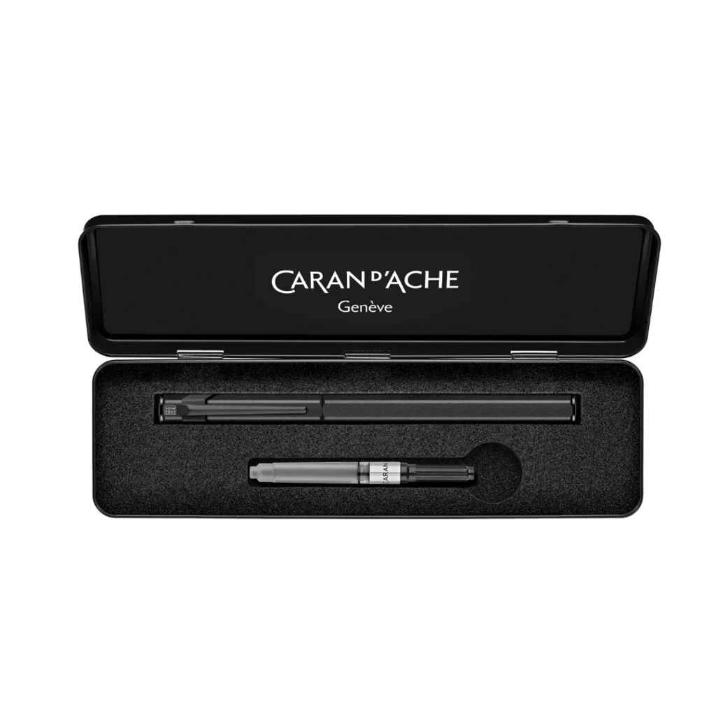 Caran d'Ache 849 Black Code Fountain Pen, M nib