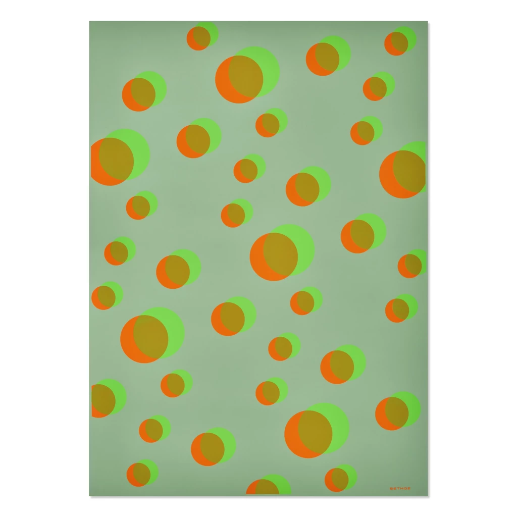 Wrapping paper Eclipse green/orange/mint 50 x 70 cm, 3 sheets