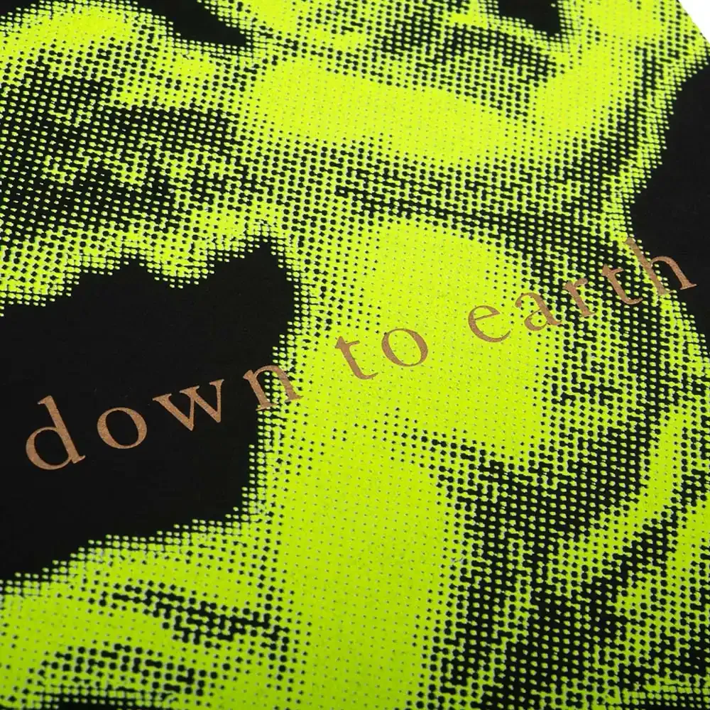 Christmas card down to earth neon yellow