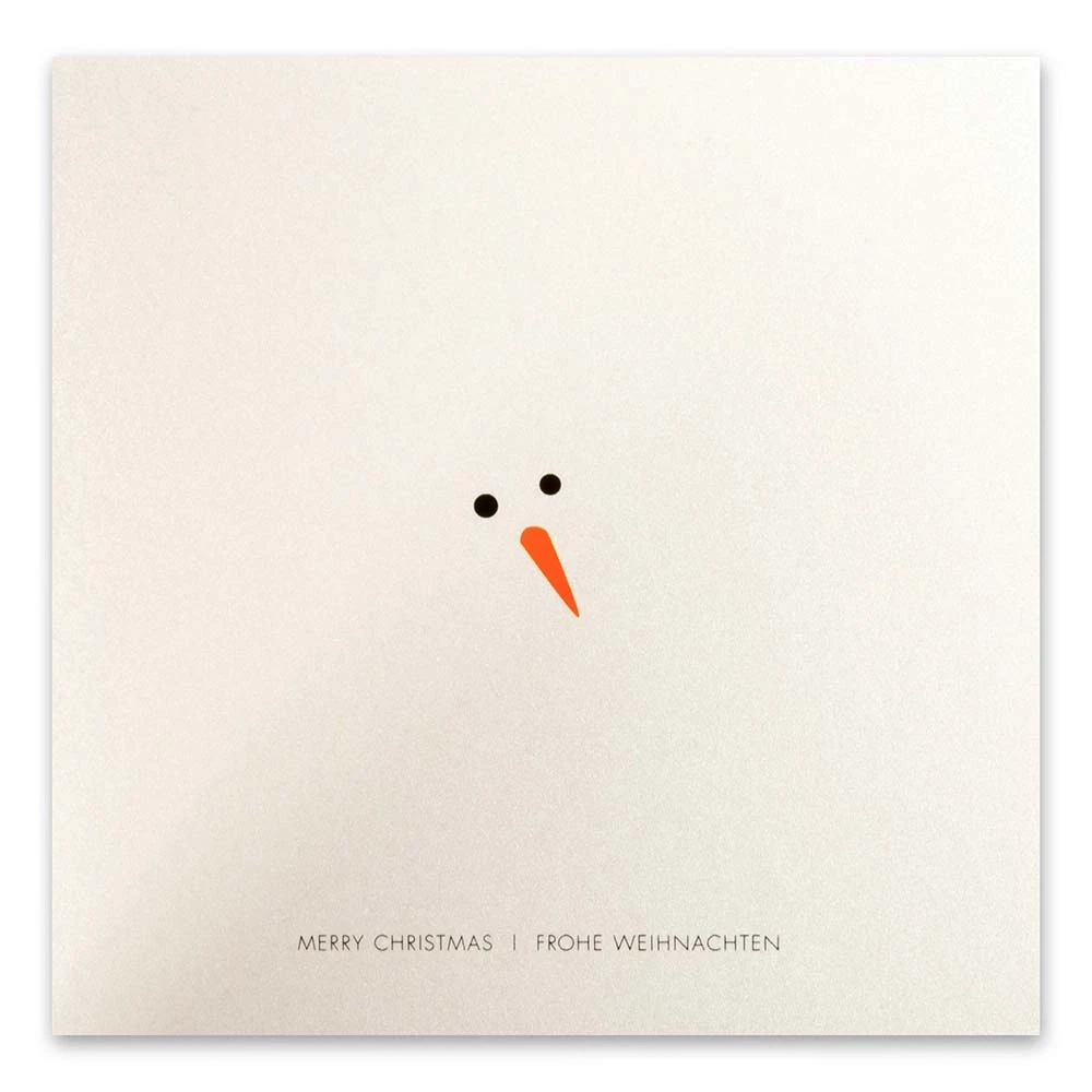 Christmas card snowman incognito pearl