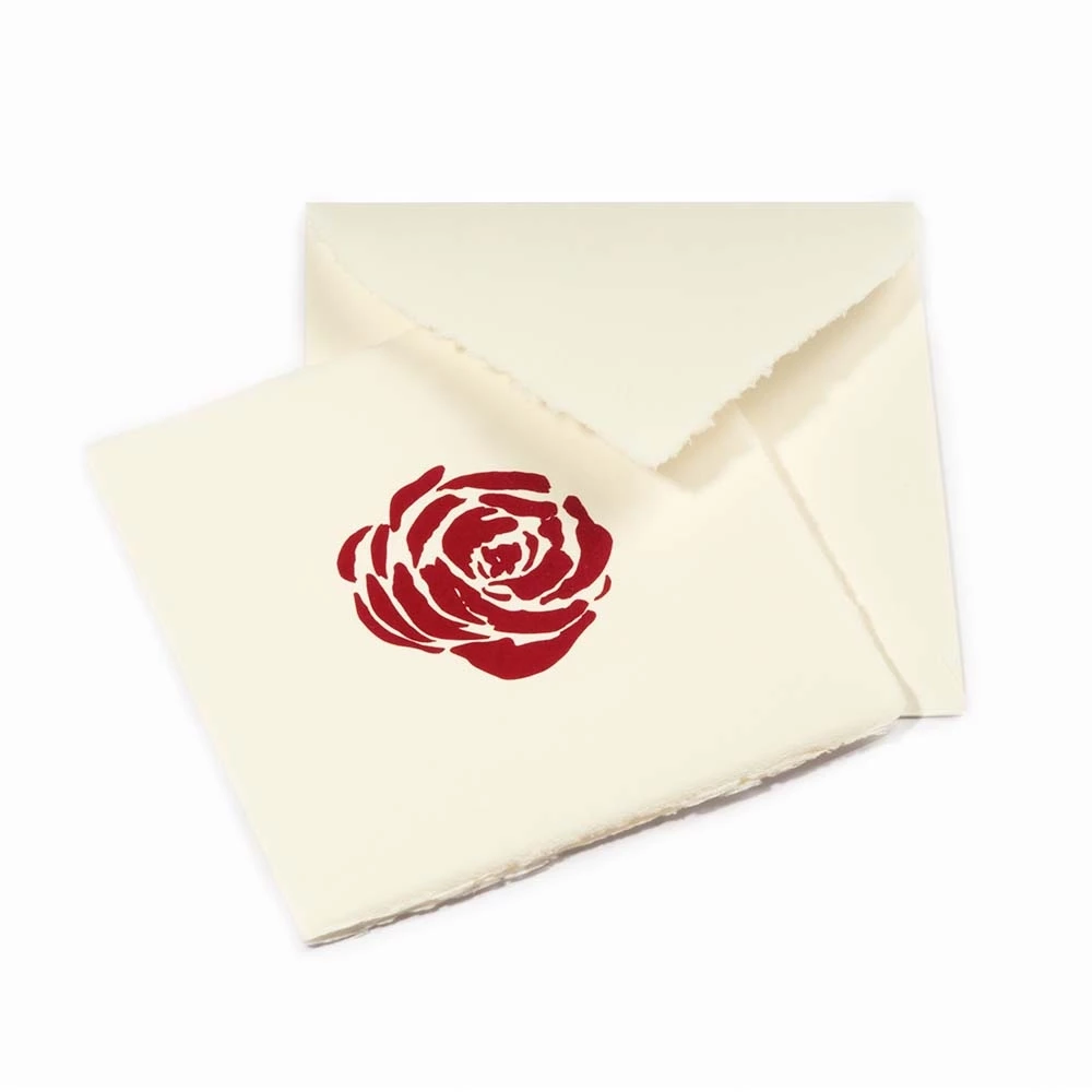 Rose Deckle-Edge Greeting Card